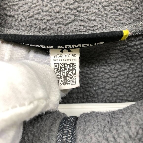 Under Armour Fleece Pullover Womens M 1/2 Zip Gray Loose Mock Neck Sweatshirt - Picture 11 of 12